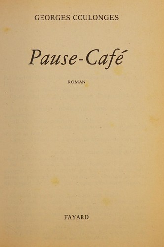 Pause-café by Georges Coulonges cover