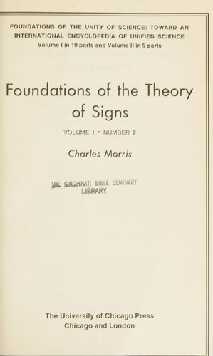 Foundations of the theory of signs