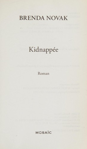 Kidnappée by Brenda Novak cover