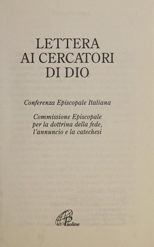 Lettera ai cercatori di Dio
