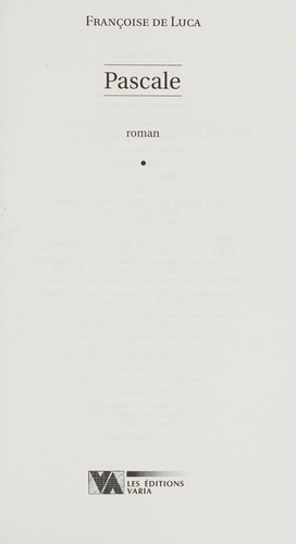Pascale by Françoise De Luca cover
