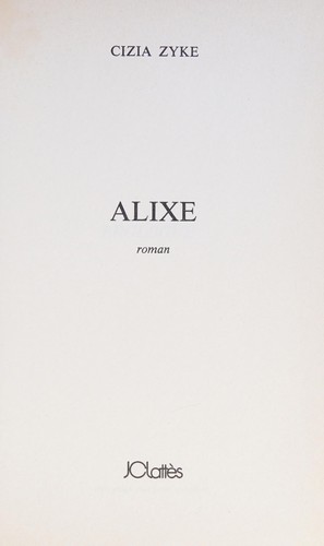 Alixe by Cizia Zykë cover