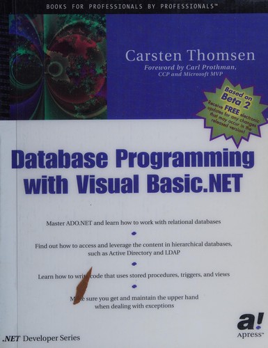 Database programming with VB.NET by Carsten Thomsen cover