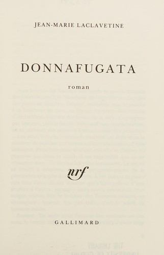 Donnafugata by Jean-Marie Laclavetine cover