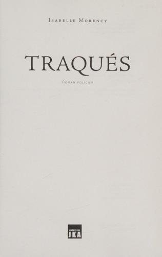 Traqués by Isabelle Morency cover