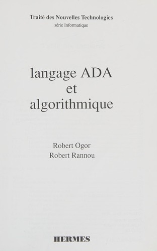 Langage Ada et algorithmique