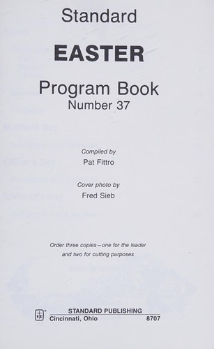 Standard Easter Program Book #37