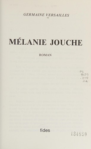 Mélanie Jouche by Germaine Versailles cover