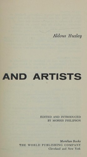 On art and artists by Aldous Huxley cover