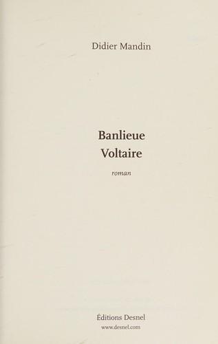 Banlieue Voltaire by Didier Mandin cover