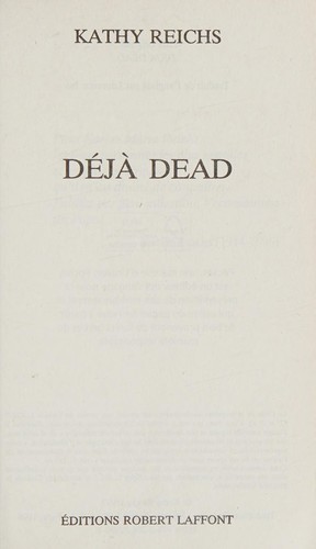Déjà Dead by Kathy Reichs cover