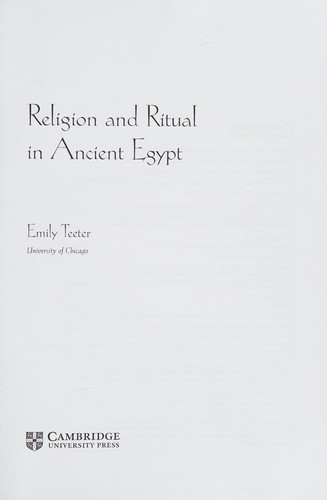 Religion and ritual in ancient Egypt