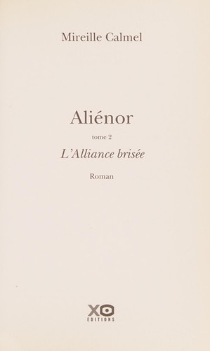 Aliénor by Mireille Calmel cover
