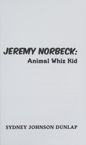 Jeremy Norbeck by Sydney Johnson Dunlap cover