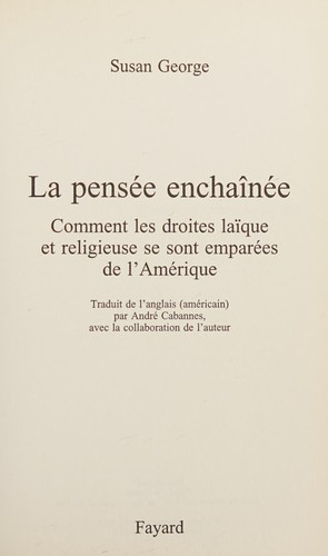La pensée enchaînée by Susan George cover