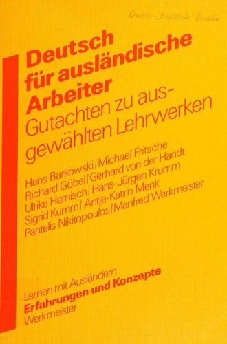 Deutsch für ausländische Arbeiter by Hans Barkowski cover