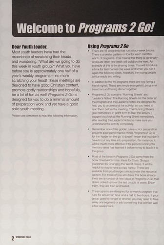 Programs 2 Go - Book 1