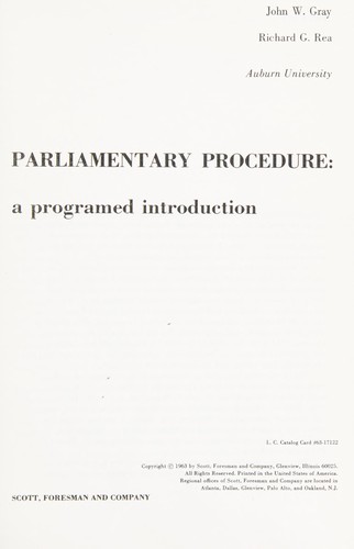 Parliamentary procedure