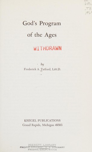 God's program of the ages,