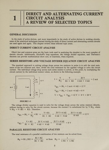 Basic Solid State Electronic Circuit Analysis Through Experimentation