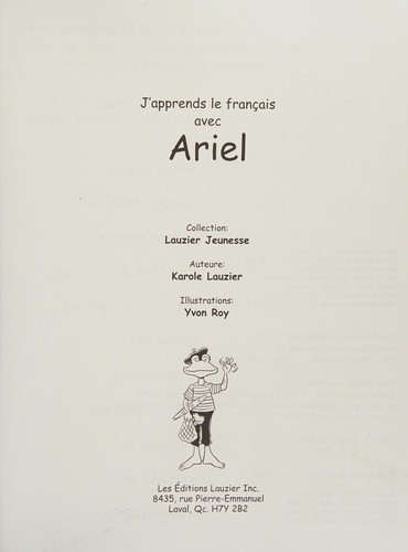 J'apprends le français avec Ariel by Karole Lauzier cover