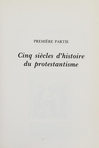 La France protestante by Henri Dubief, Jacques Poujol cover