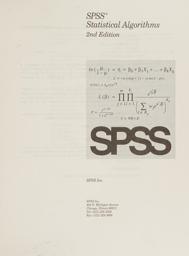 SPSS, statistical algorithms