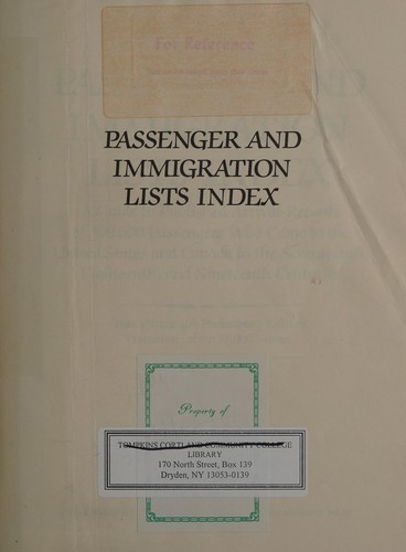 Passenger and Immigration Lists Index