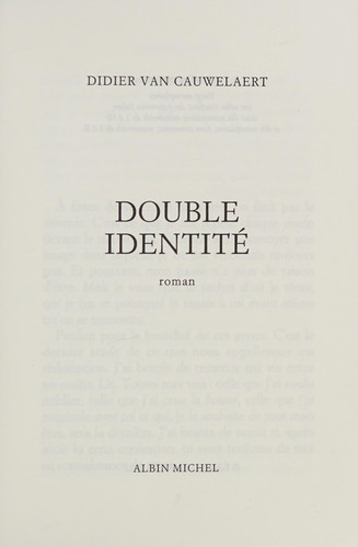 Double identité by Didier van Cauwelaert cover