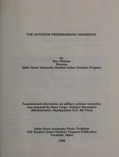 The outdoor programming handbook