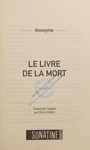 Le livre de la mort by Diniz Galhos cover