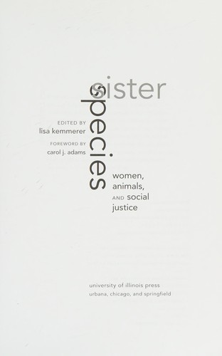 Sister species by Lisa Kemmerer, Carol J. Adams cover