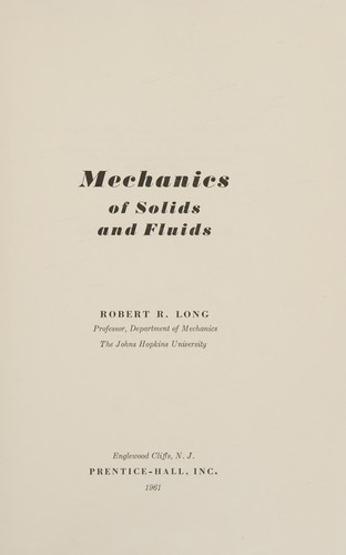 Mechanics of solids and fluids