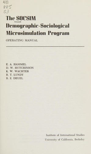 The SOCSIM demographic-sociological microsimulation program