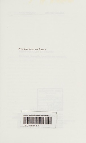 Premiers jours en France by Farid Haroud cover