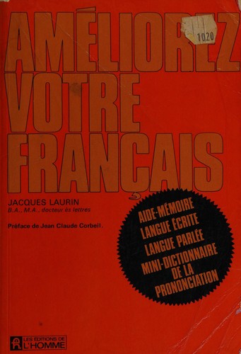 Améliorez votre français by Jacques Laurin cover