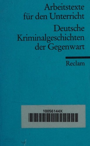 Deutsche Kriminalgeschichten der Gegenwart by Günter Lange cover