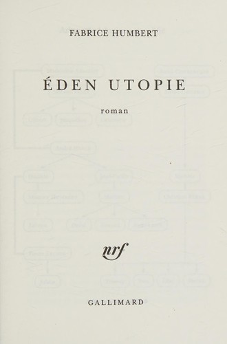 Éden utopie by Fabrice Humbert cover