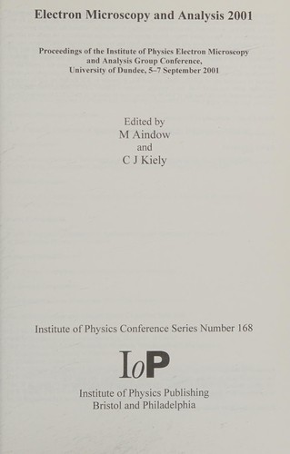 Electron microscopy and analysis 2001