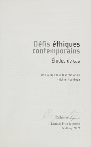 Défis éthiques contemporains