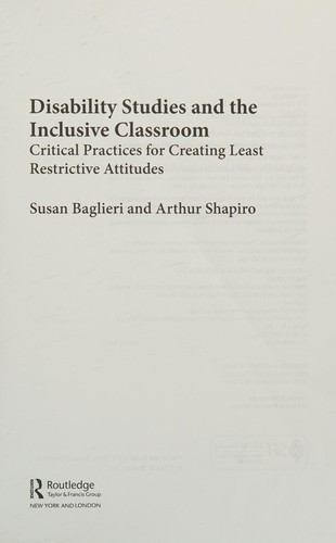 Disability studies and the inclusive classroom