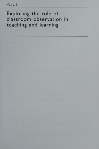 Classroom Observation