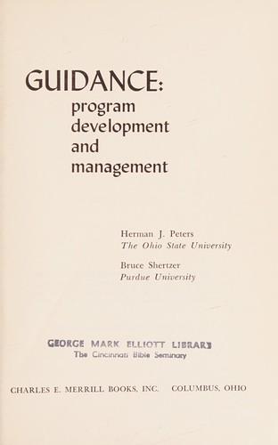 Guidance: program development and management