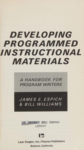 Developing programmed instructional materials