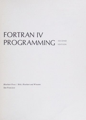 Elements of Fortran IV programming by Wilson T. Price cover