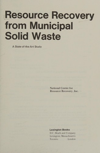 Resource recovery from municipal solid waste