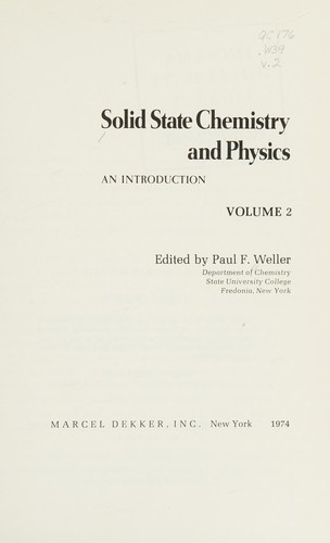 Solid State Chemistry and Physics Vol. 2
