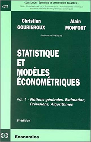 Notions générales, estimation, prévision algorithme