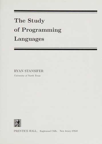 The study of programming languages