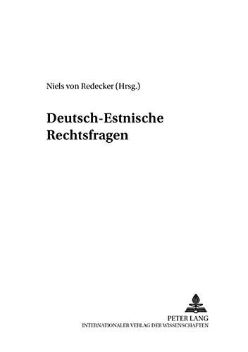 Deutsch-Estnische Rechtsfragen by Niels von Redecker cover